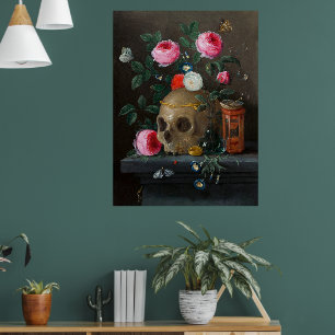 Schedel Vanitas Stilleven Jan van Kessel Poster