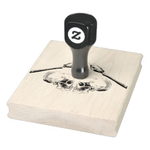 Schedel Verliefd Gothic Skelet Halloween Bruiloft Rubberstempel