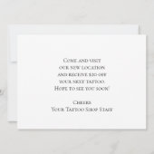 Schedel Verplaatsende Koele Gotische Zwarte Witte Aankondiging (Achterkant)