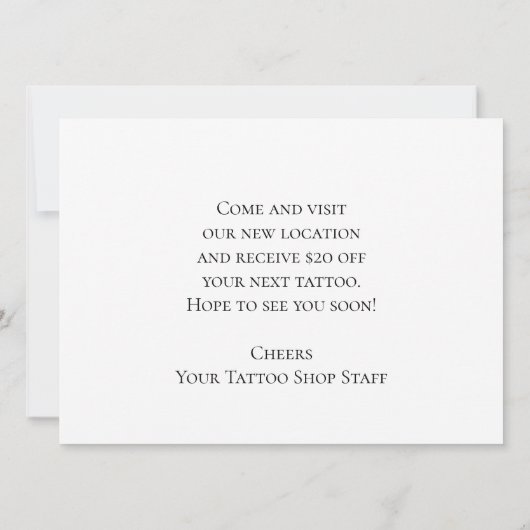 Schedel Verplaatsende Koele Gotische Zwarte Witte Aankondiging (Achterkant)