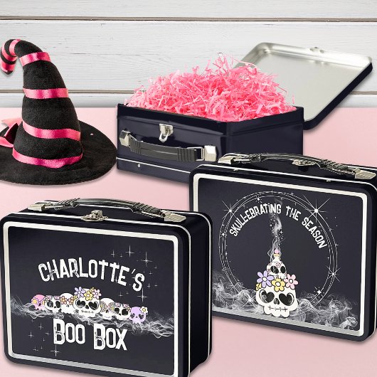 Schedel-viering Boo Box Oude School Lunchbox