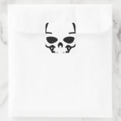 schedel vierkante sticker (Tas)
