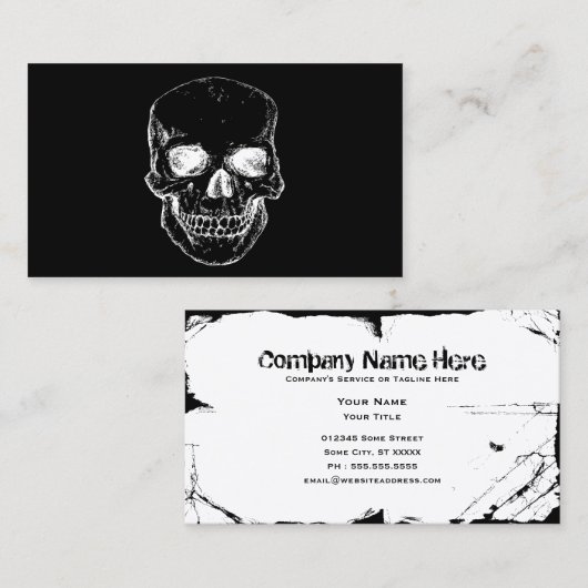 schedel visitekaartje (Voorkant / Achterkant)