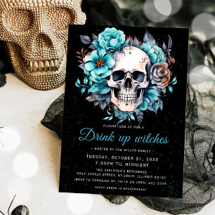 schedel volwassen Drink omhoog heksen Halloween fe Kaart