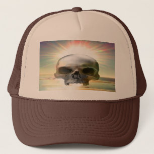 Schedel Zonsondergang Trucker Pet