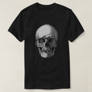 Schedel Zwart en Wit Kunst  T-shirt