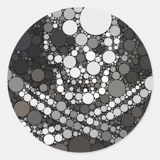 Schedel zwart wit piraat ronde sticker (Voorkant)