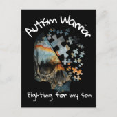  schedelautisme strijder voor mijn zoon briefkaart (Voorkant)