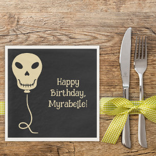 Schedelballon Gothic Verjaardagsfeestje Servet