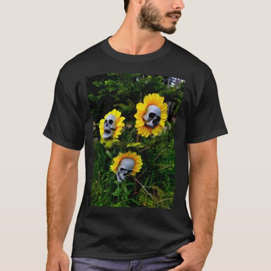 Schedelbloemen T-shirt (Voorkant)