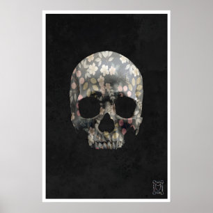 Schedeldrukwerk Bloemen, VS, Paddestoel Schedels Poster