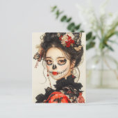 Schedelgezichtshuid Briefkaart (Staand voorkant)