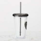 Schedelhart Acryl Drinkbeker (Rechts)