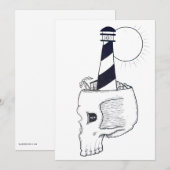 schedelkunst feestdagenkaart (Voorkant / Achterkant)