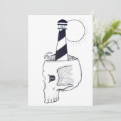 schedelkunst feestdagenkaart (Staand voorkant)