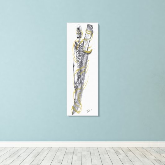 schedelmes canvas afdruk (Insitu (Houten vloer))