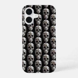 Schedelpatroon iPhone 16 Hoesje