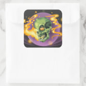 Schedelpompoen Sticker (Tas)