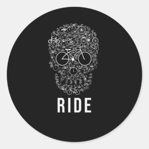 schedelrit ronde sticker