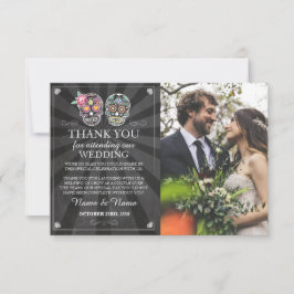 Schedels Bedankt Fotokaart Gothisch Halloween Kaart