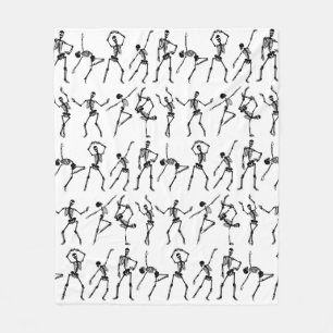 Schedels dansen fleece deken