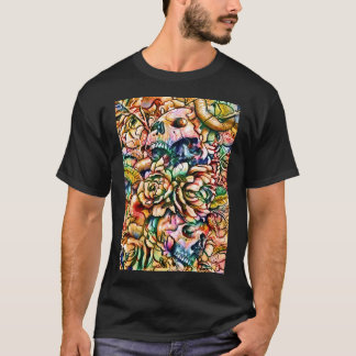 Schedels en Bloemen T-shirt