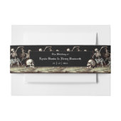 Schedels en Dansende Skeletten Gotische Bruiloft Uitnodigingen Wikkel (Voorkant Voorbeeld)