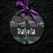 Schedels en donkere Rozen | Funky Glam Ombre Custo Ornament