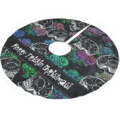 Schedels en donkere Rozen | Funky Glam Ombre Grung Kerstboom Rok (Gekanteld)