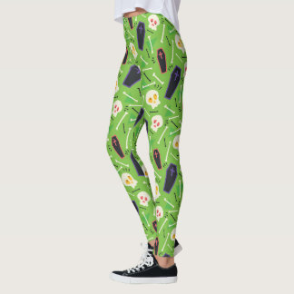 Schedels en doodskisten Halloween Leggings