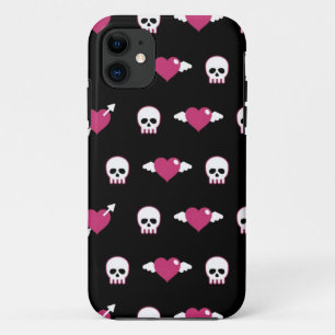 Schedels en harten iPhone 11 hoesje