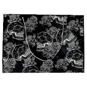 Schedels en krijt Rozen | Funky Gothic Glam Grunge Groot Cadeauzakje (Achterkant)