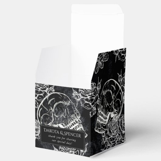 Schedels en krijt Rozen | Gothic Glam Dank u Bedankdoosjes (Geopend)