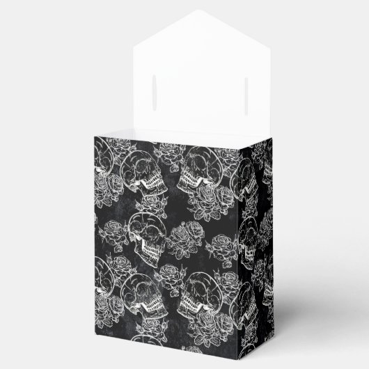 Schedels en krijt Rozen | Gotische Glam Funky Grun Bedankdoosjes (Geopend)