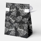 Schedels en krijt Rozen | Gotische Glam Funky Grun Bedankdoosjes (Achterkant)