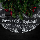 Schedels en krijt Rozen | Gotische Glam Funky Grun Kerstboom Rok