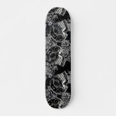 Schedels en krijt Rozen | Gotische Glam Funky Grun Skateboard (Voorkant)