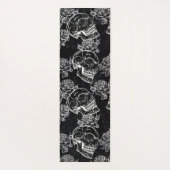 Schedels en krijt Rozen | Gotische Glam Funky Grun Yogamat (Achterkant)