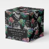 Schedels en Ombre Rozen | Gothic Glam Dank u Bedankdoosjes (Voorkant Zijde)