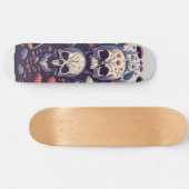 Schedels en paddenstoelen skateboard (Horizontaal)