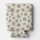 Schedels en pompoenen Halloween Patroon Blikjeskoeler (Achterkant)