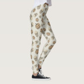 Schedels en pompoenen Halloween Patroon Leggings (Rechts)