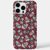 Schedels en Rode Rozen Case-Mate iPhone Case (Achterkant)