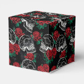 Schedels en rode rozen | Modern Gothic dank u Bedankdoosjes (Achterkant)