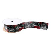 Schedels en rode rozen | Modern Gotisch Glam Grung Lint (Spoel)