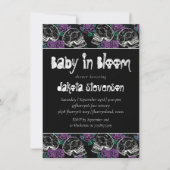 Schedels en rode rozen | Moderne Gothic Baby in Bl Kaart (Voorkant)