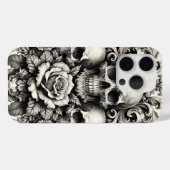  schedels en Rozen Case-Mate iPhone Case (Achterkant (horizontaal))