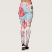 Schedels en Rozen  Patroon Leggings (Achterkant)