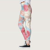 Schedels en Rozen  Patroon Leggings (Links)