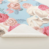 Schedels en Rozen  Patroon Sherpa Deken (3/4)